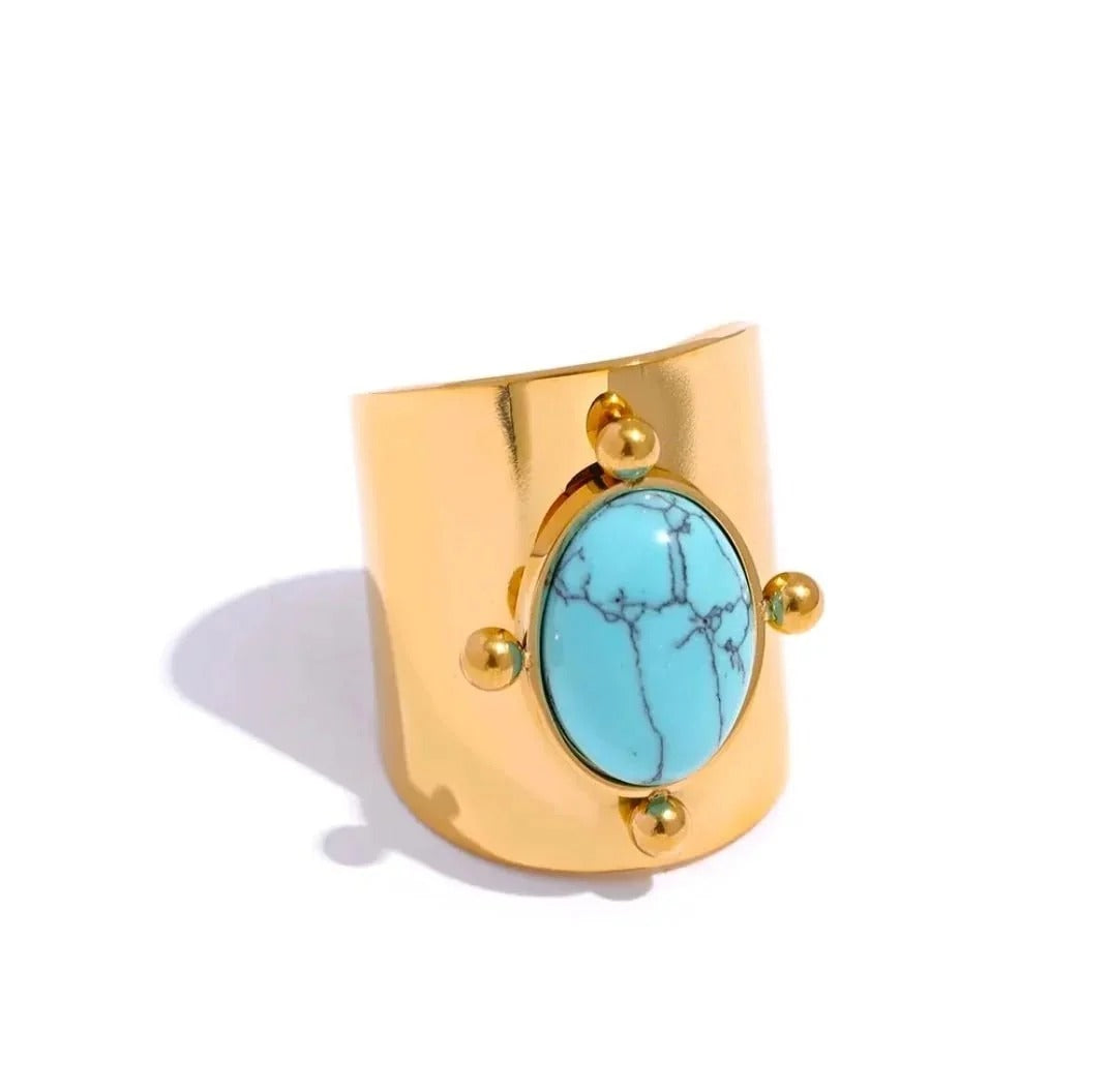Bold Turquoise Statement Ring