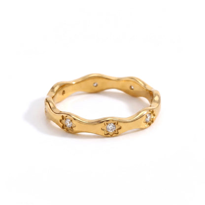 Ripple Star Ring | Stainless Steel