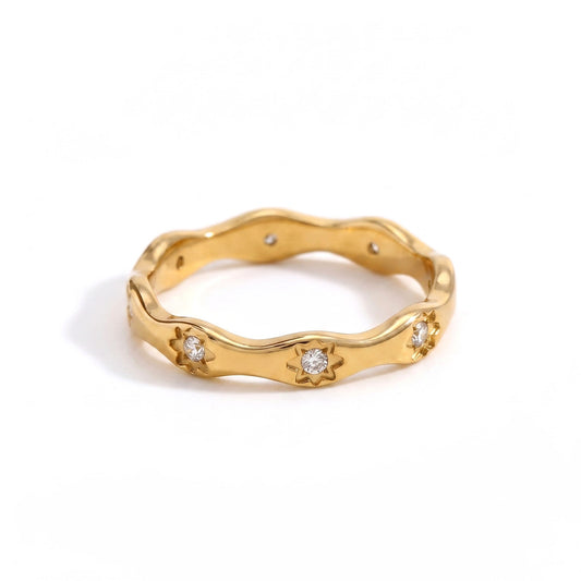 Ripple Star Ring | Stainless Steel