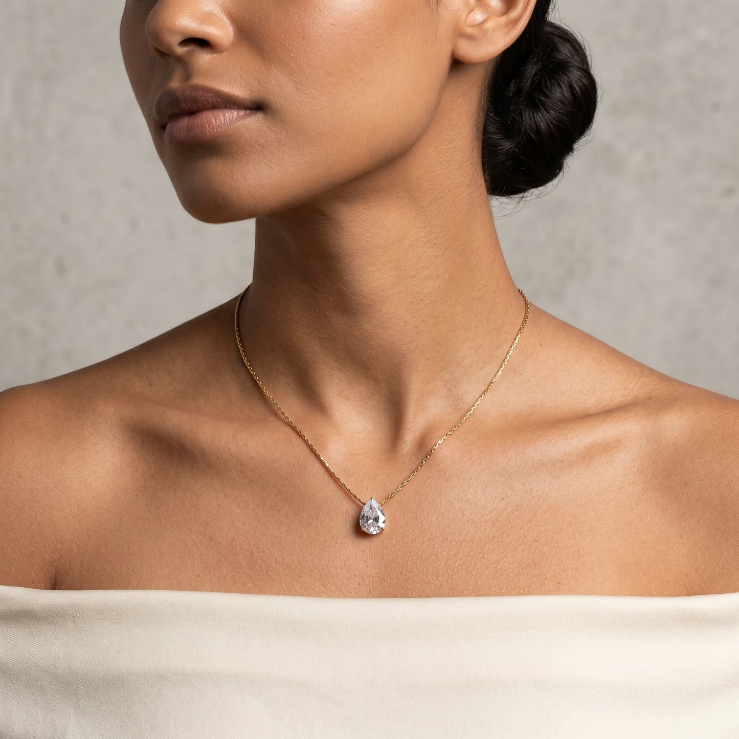 Pear-Cut Diamond Pendant