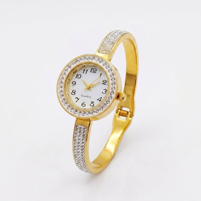 Gold-Plated Crystal Bangle + Watch | Stainless Steel
