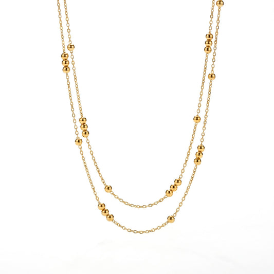 2 ROWS DORIKA BULK NECKLACE
