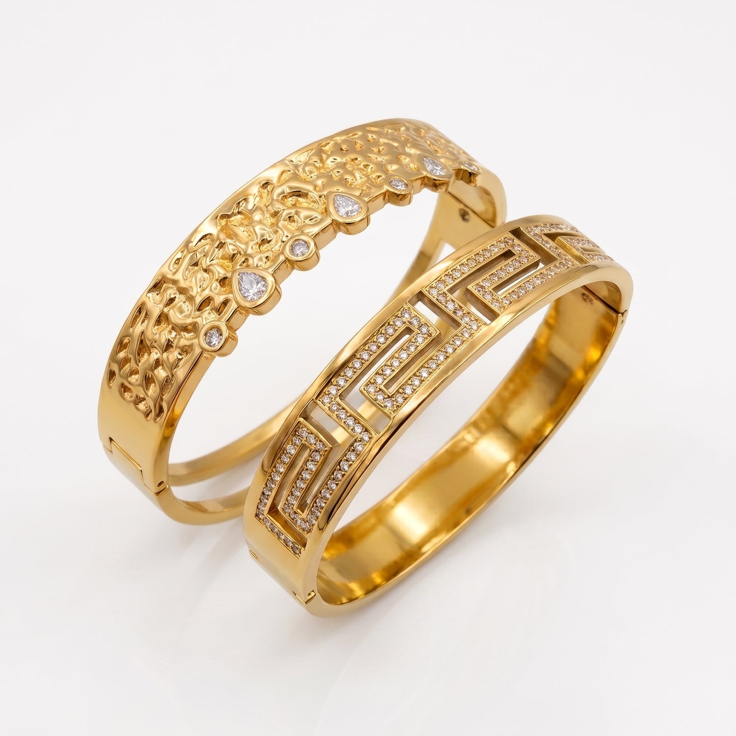 Luxury Dou | Greek + Hammered Bangle