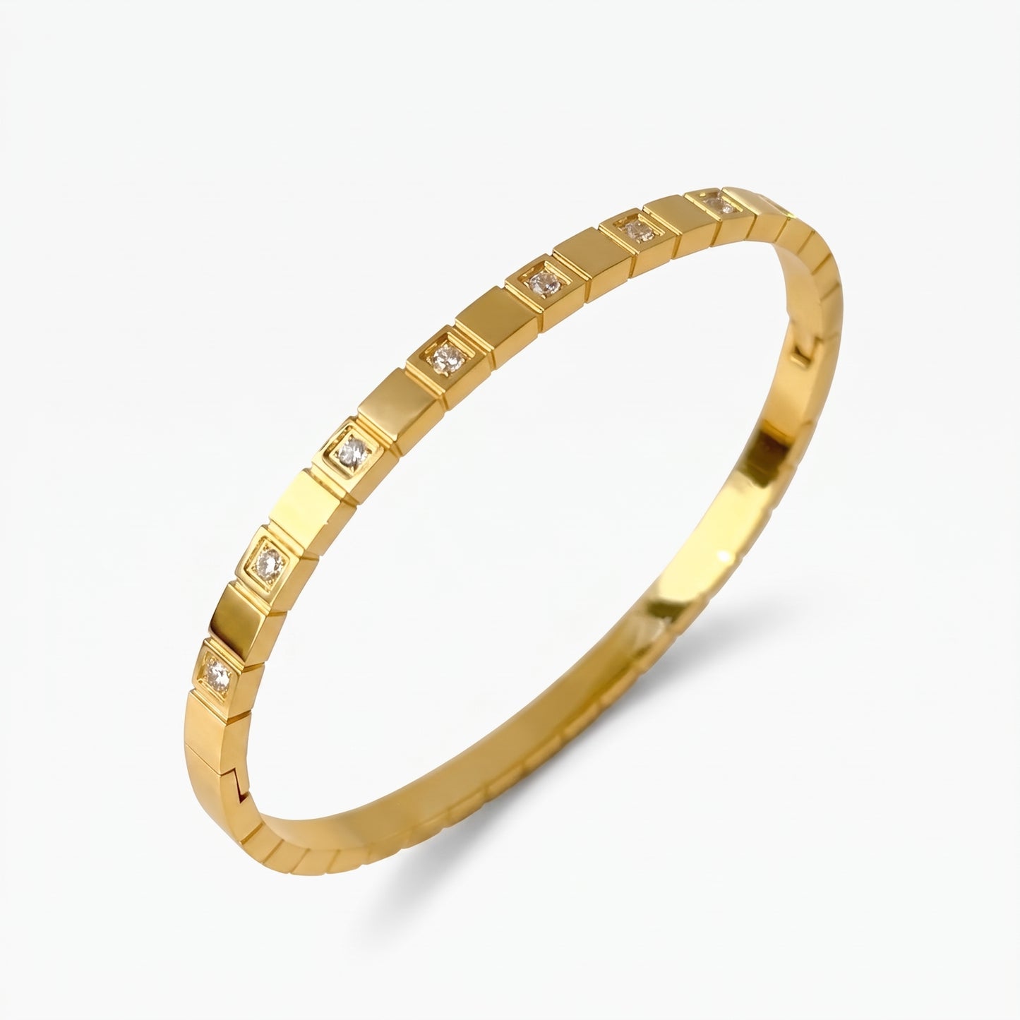 Diamond  Ice Cube Bangle