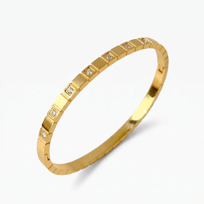 Diamond  Ice Cube Bangle