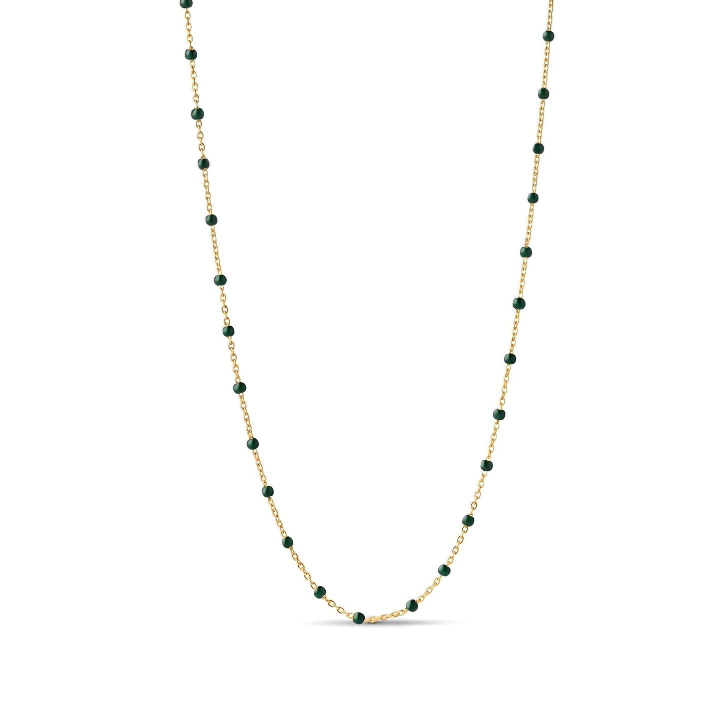 Enamel Beaded Necklace | Stainless Steel