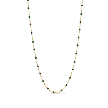 Enamel Beaded Necklace | Stainless Steel