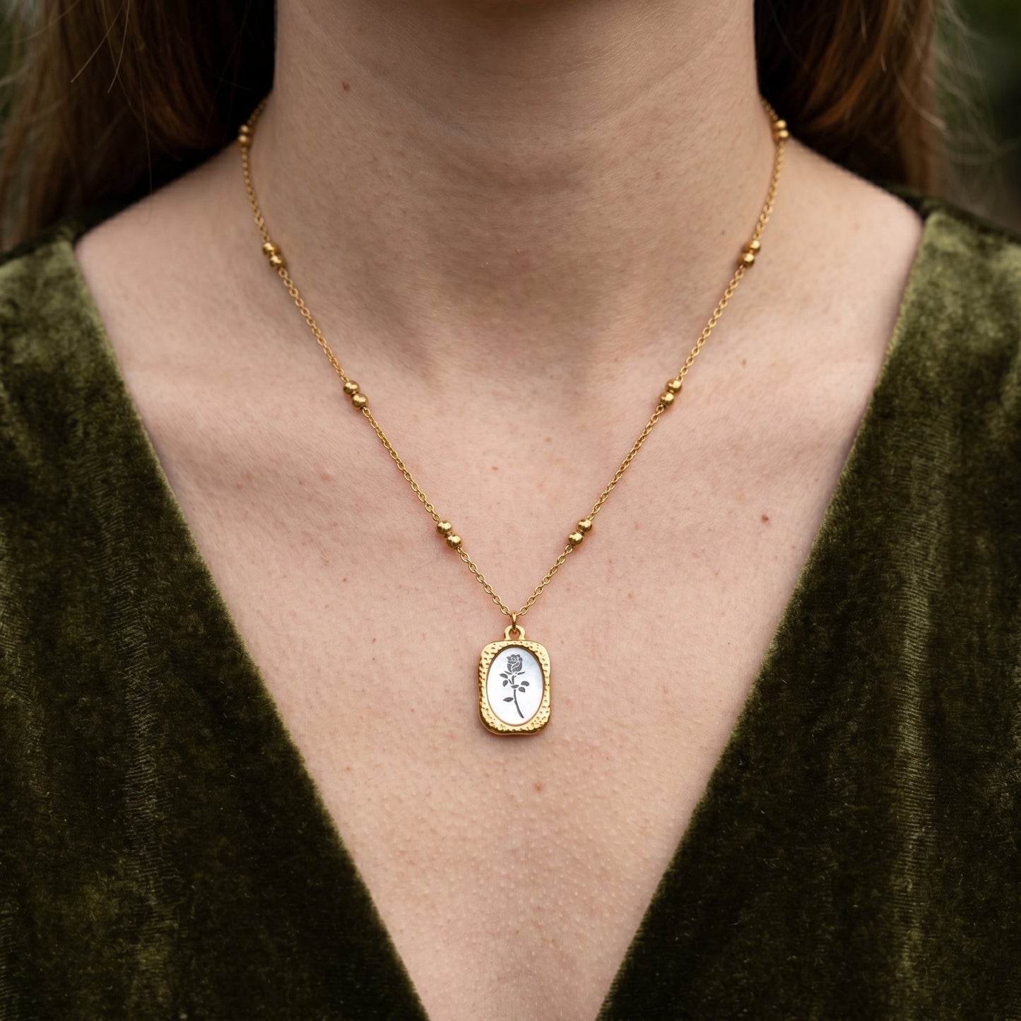Floral Pendant | Stainless Steel